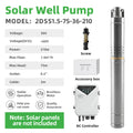 DIFFUL Solar Screw Pump, 2 inch 210 W 36 V DC For Livestock