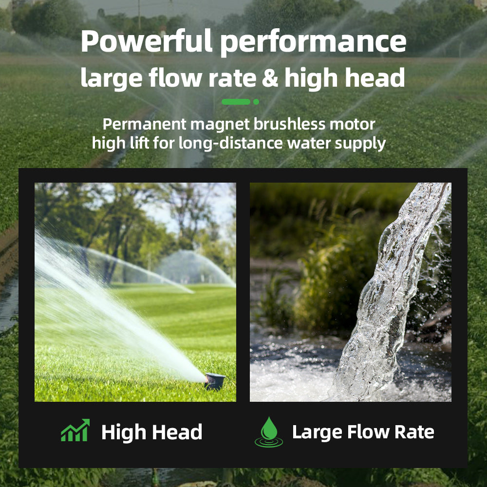 DIFFUL Solar Powered Water Pump, 3 inch 25M Head 200 W 24 V DC For Irrigation