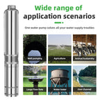 DIFFUL Solar Bore Pump, 3 inch 1100 W 85 V - 280 V AC/DC For Livestock
