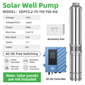 DIFFUL Solar Energy Pump, 3 inch 750 W 85 V - 280 V AC/DC For Drip Lines