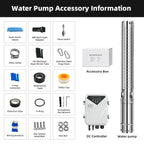 DIFFUL Solar Borehole Pumps, 3 inch 750W 48 V DC For Livestock