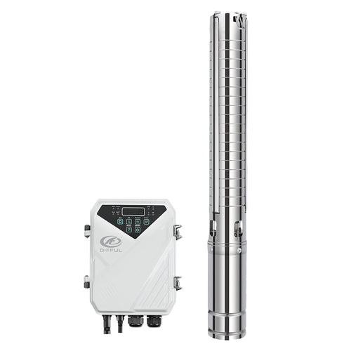 DIFFUL Solar Borehole Pumps, 3 inch 600W 48 V DC For Livestock