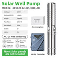 DIFFUL Solar Water Pump Solutions, 4 inch 20 M³/H Flow 3000 W 85 V - 280 V AC/DC For Drip Lines