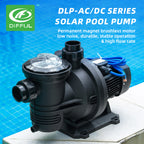 DIFFUL Solar Swimming Pool Pump, 27 M³/H Flow 19 M Head 1200 W 72V AC/DC for Filling Ponds