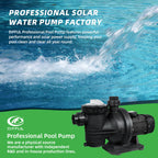 DIFFUL Solar Swimming Pool Pump, 27 M³/H Flow 19 M Head 1200 W 72V AC/DC for Filling Ponds
